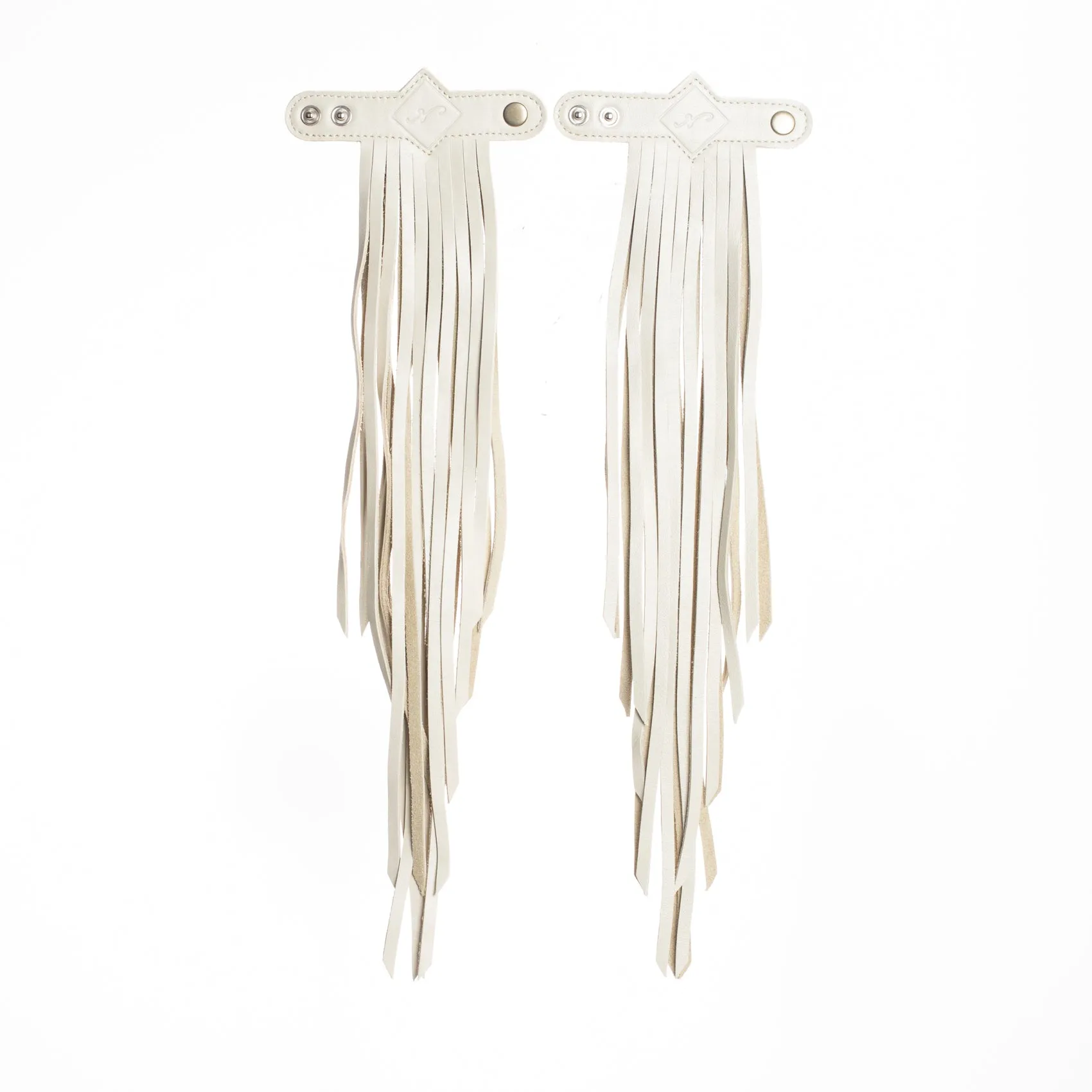 DIAMANTE FRINGE TASSELS - FULL LEATHER COLLECTION - SET OF 2