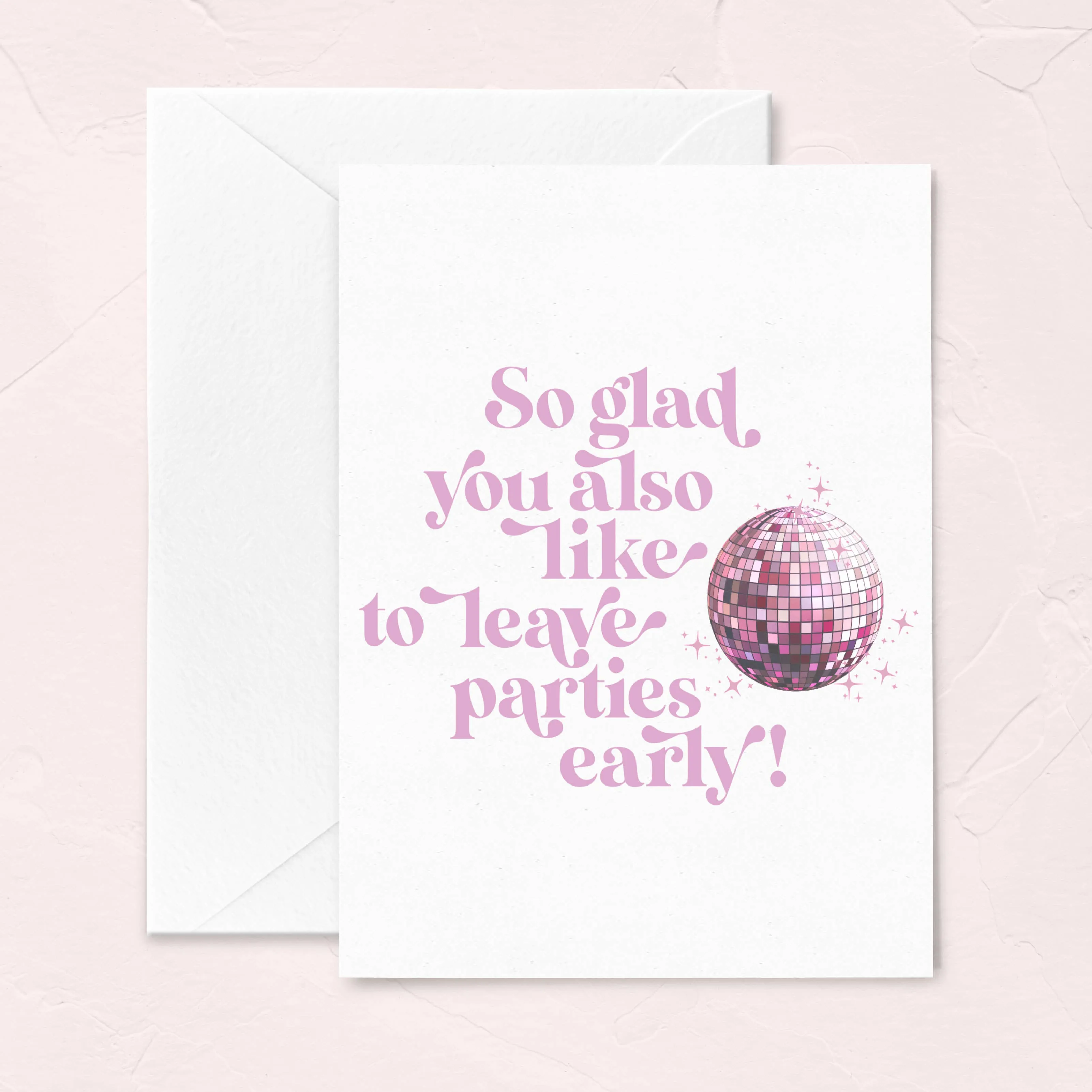 Disco Ball Leaving Parties AnniversaryCard