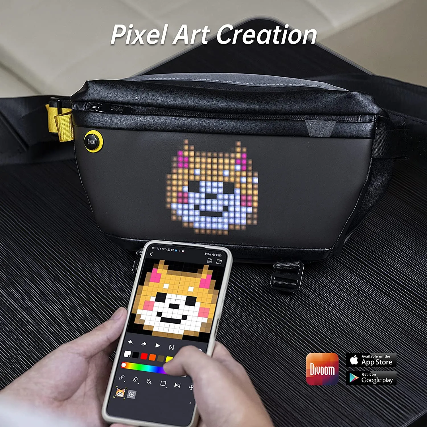 Divoom Sling Bag Pixel Art LED Daypack