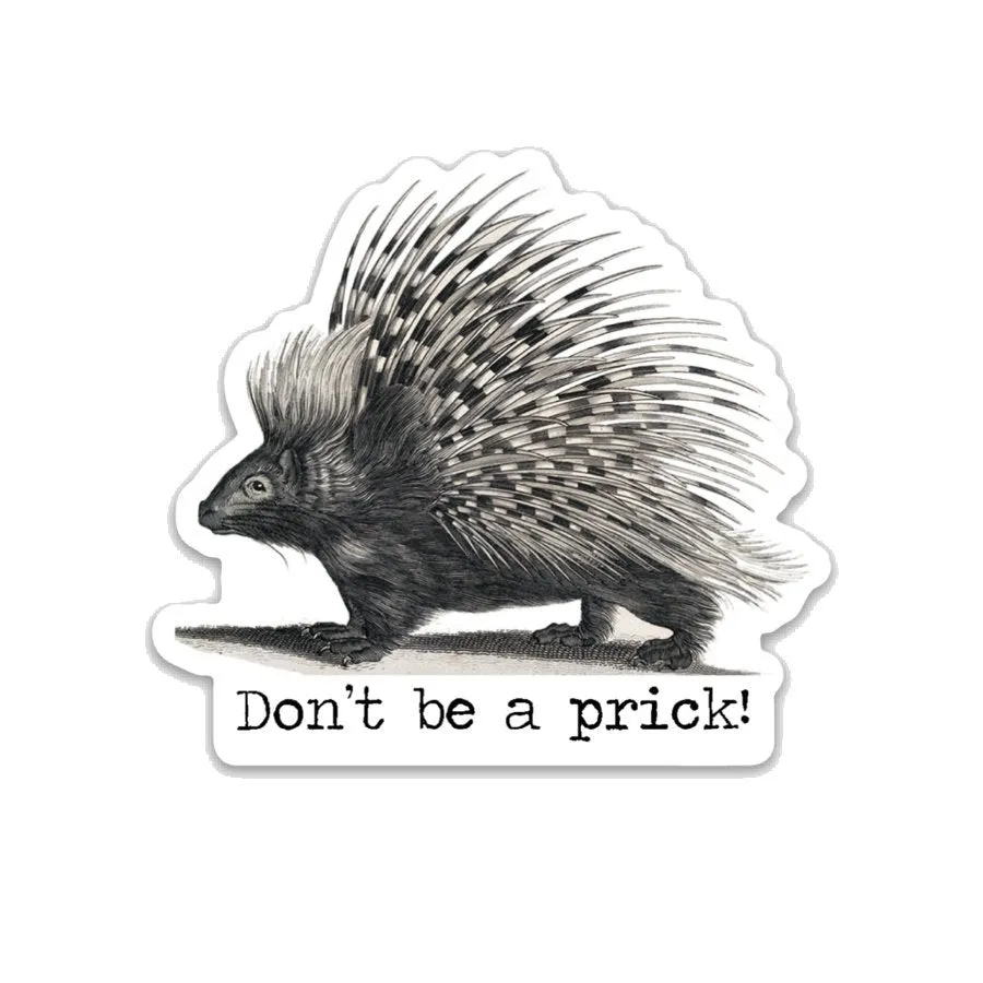 Don't Be a Prick! 3" vinyl Sticker