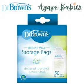 Dr. Browns Breastmilk Storage Bag (6oz / 180ml), 50-Pack