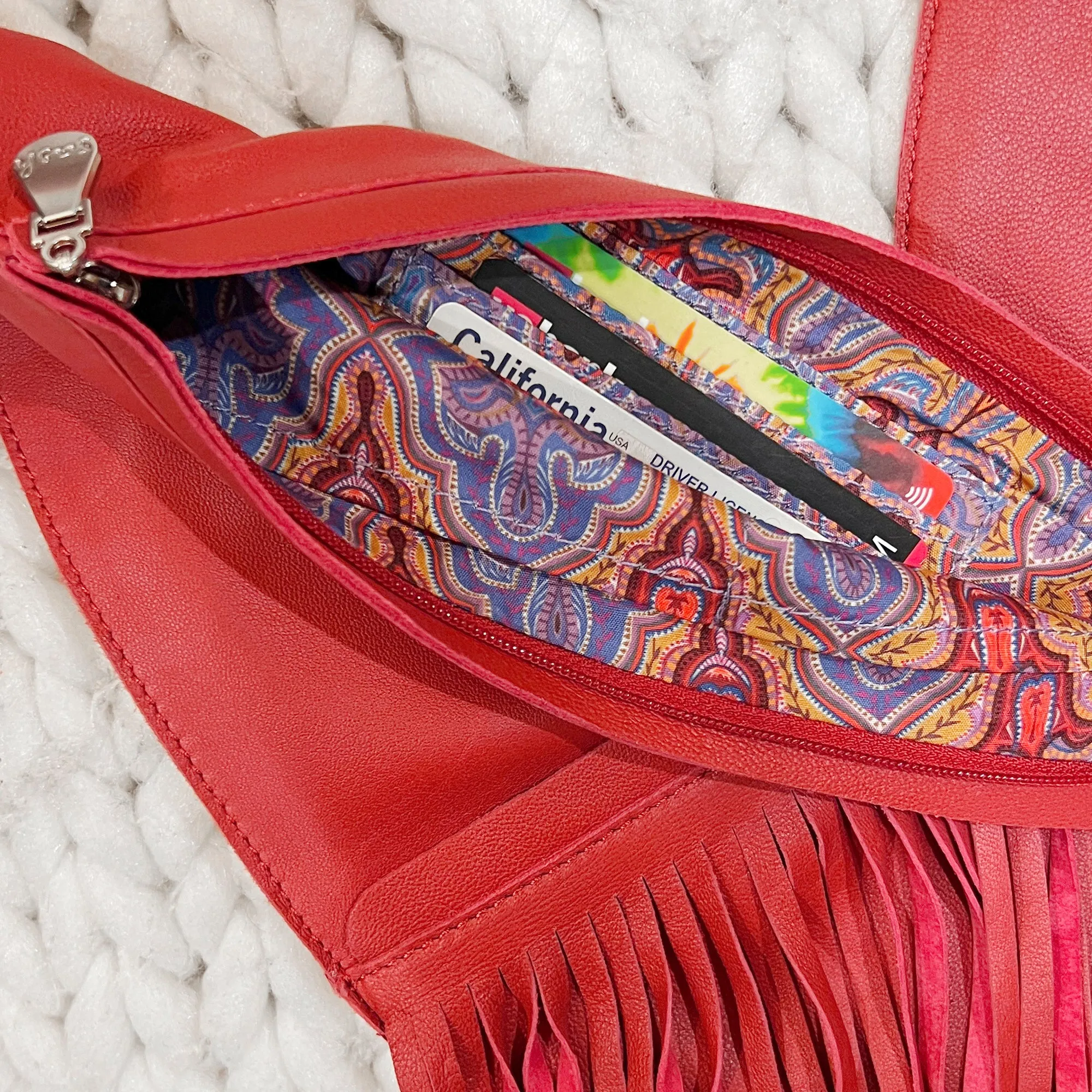 Durga Leather Fringe Sash Bag