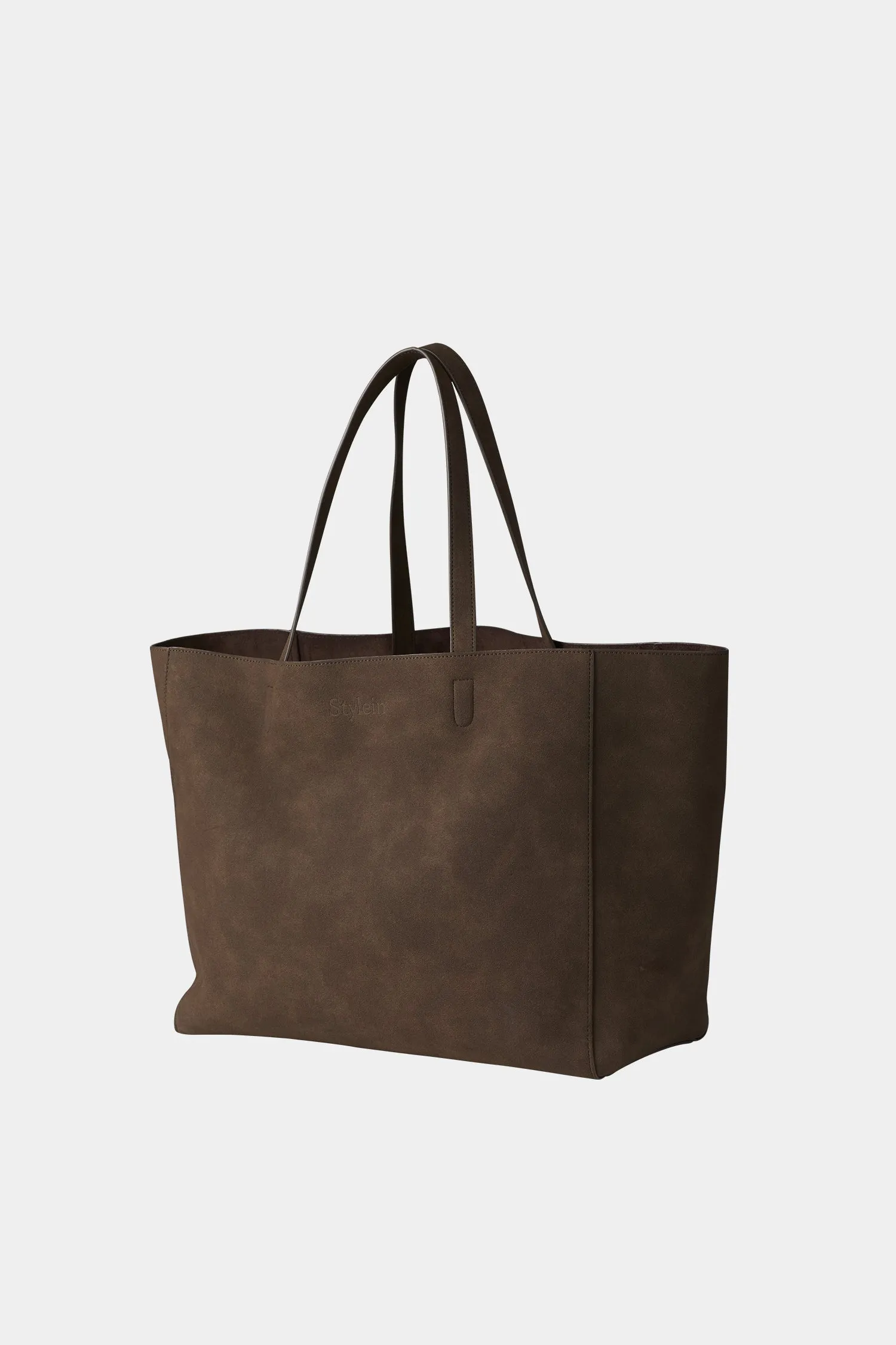 EVERYDAY SHOPPER -  YACHT BAG BROWN FAUX SUEDE