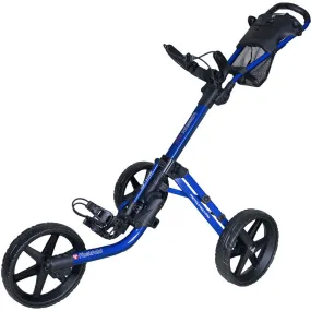 Fastfold Mission 5.0 3-Wheel Push Trolley - Shiny Blue/Black