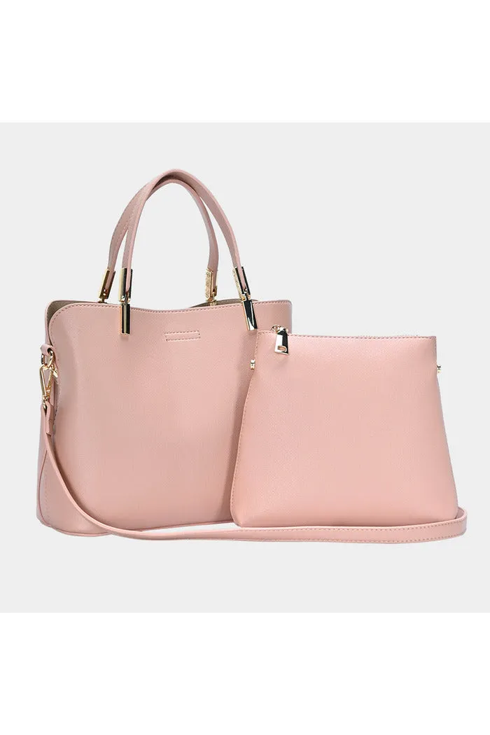 Faux Leather Solid Tote / Crossbody Bags