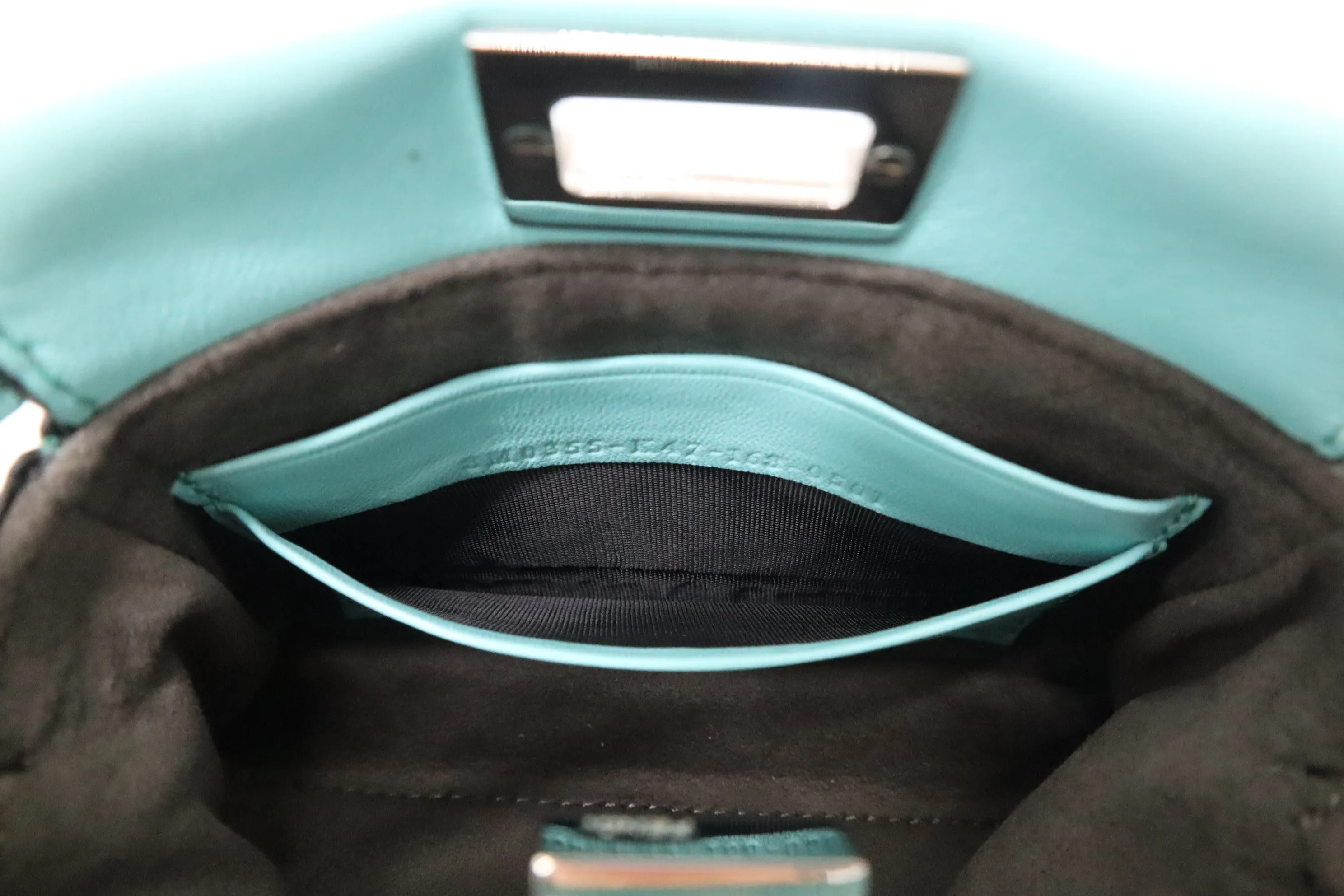 Fendi Mini Peakaboo in Turquoise Leather