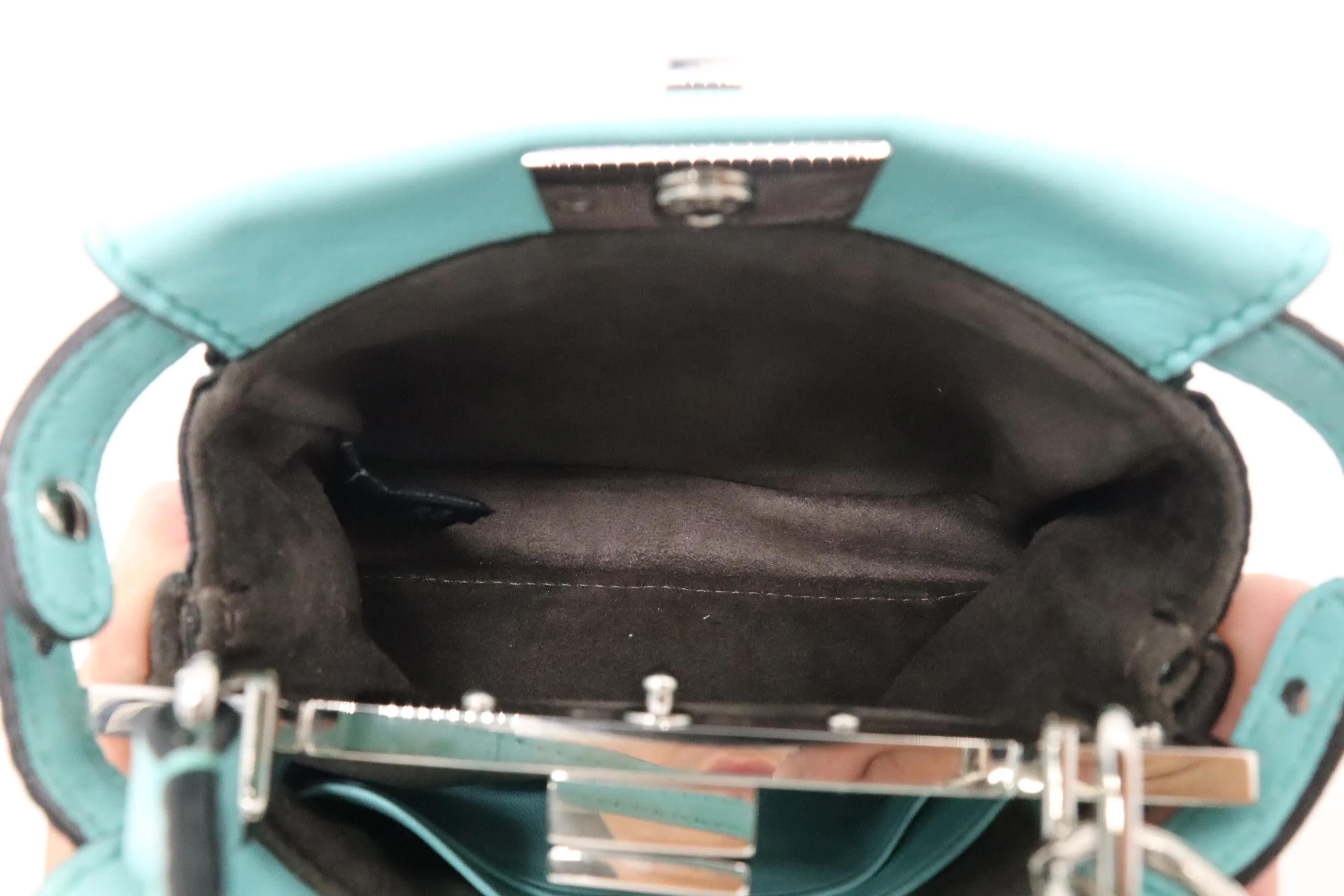 Fendi Mini Peakaboo in Turquoise Leather