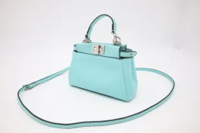 Fendi Mini Peakaboo in Turquoise Leather