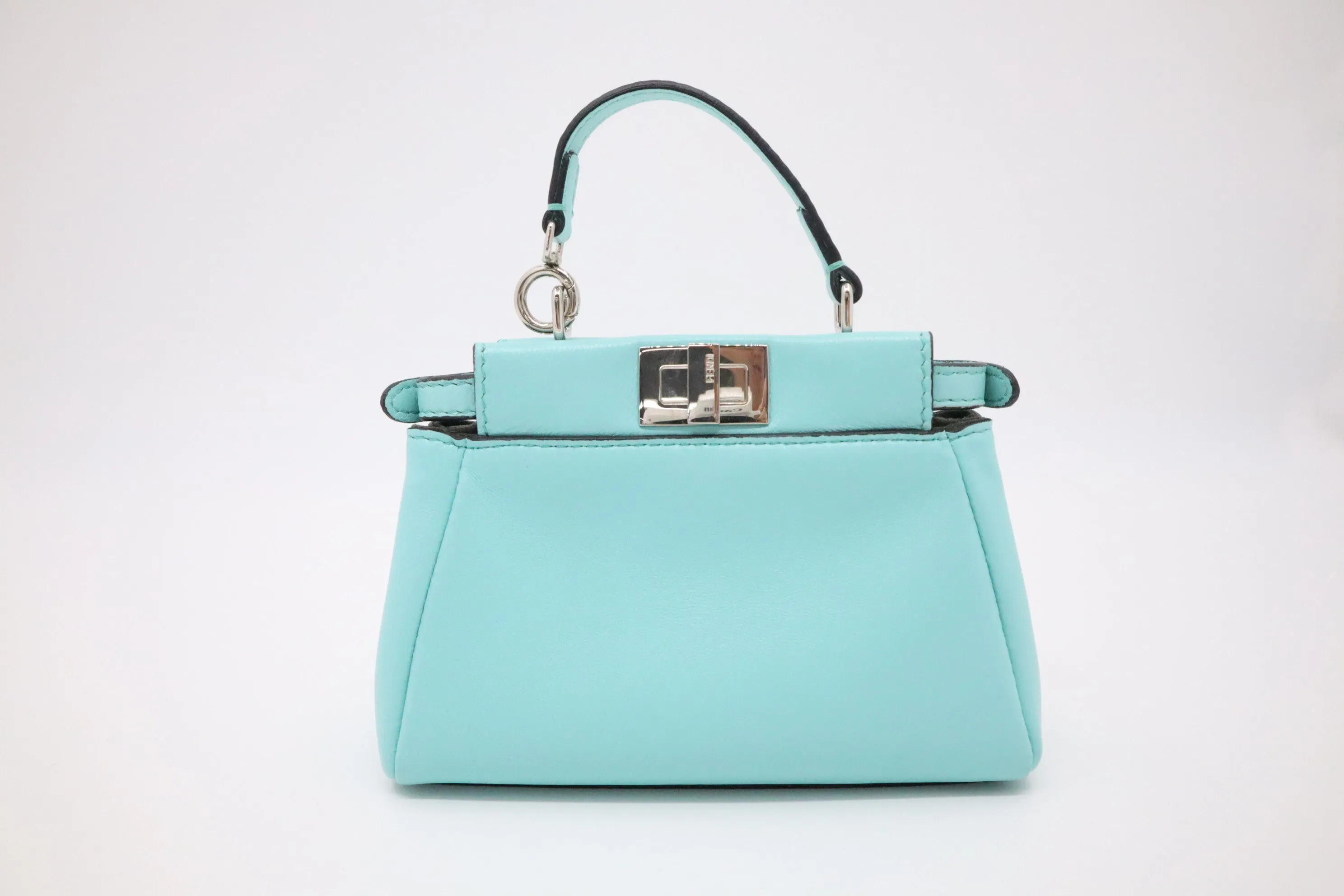 Fendi Mini Peakaboo in Turquoise Leather