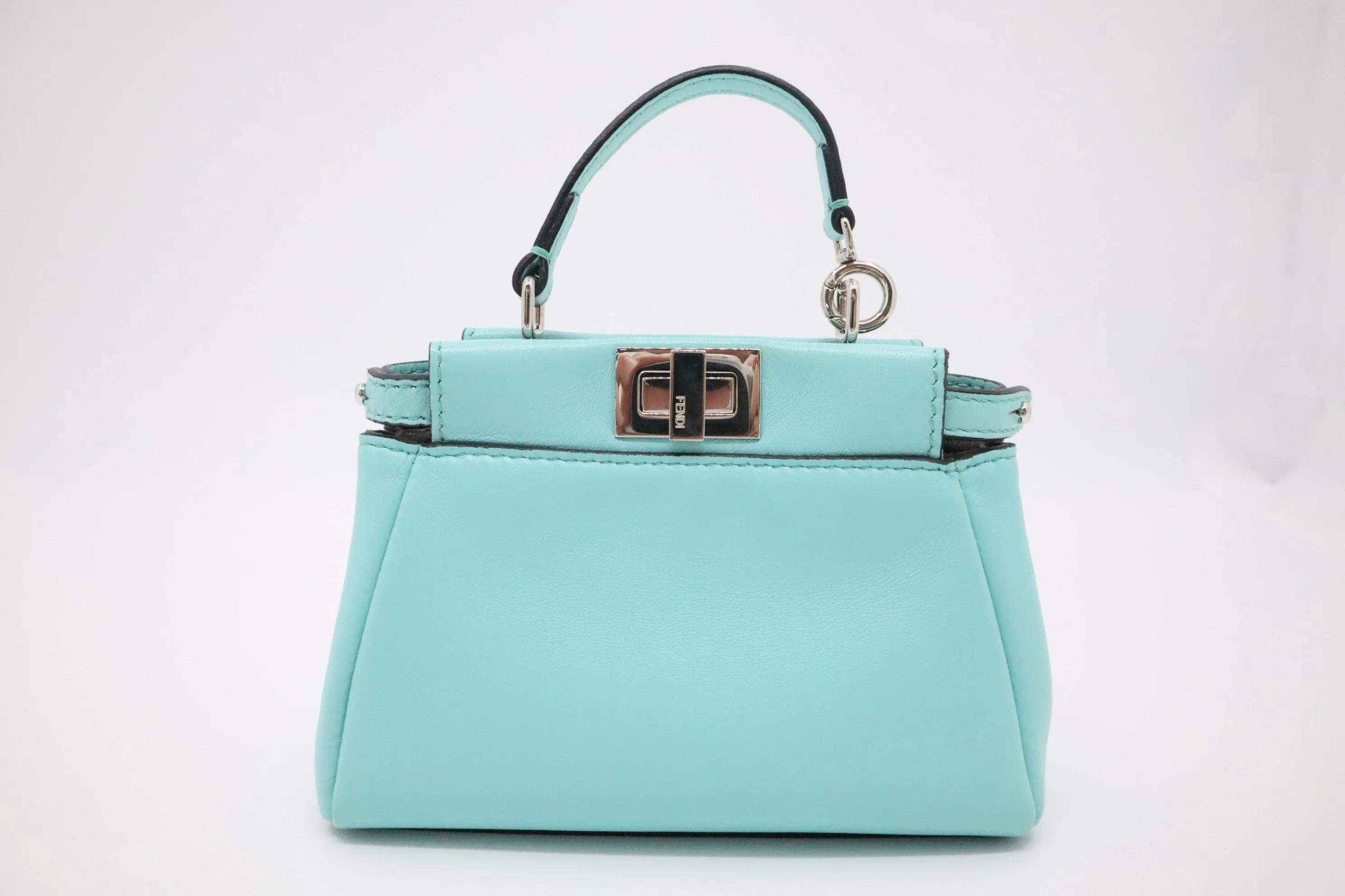 Fendi Mini Peakaboo in Turquoise Leather