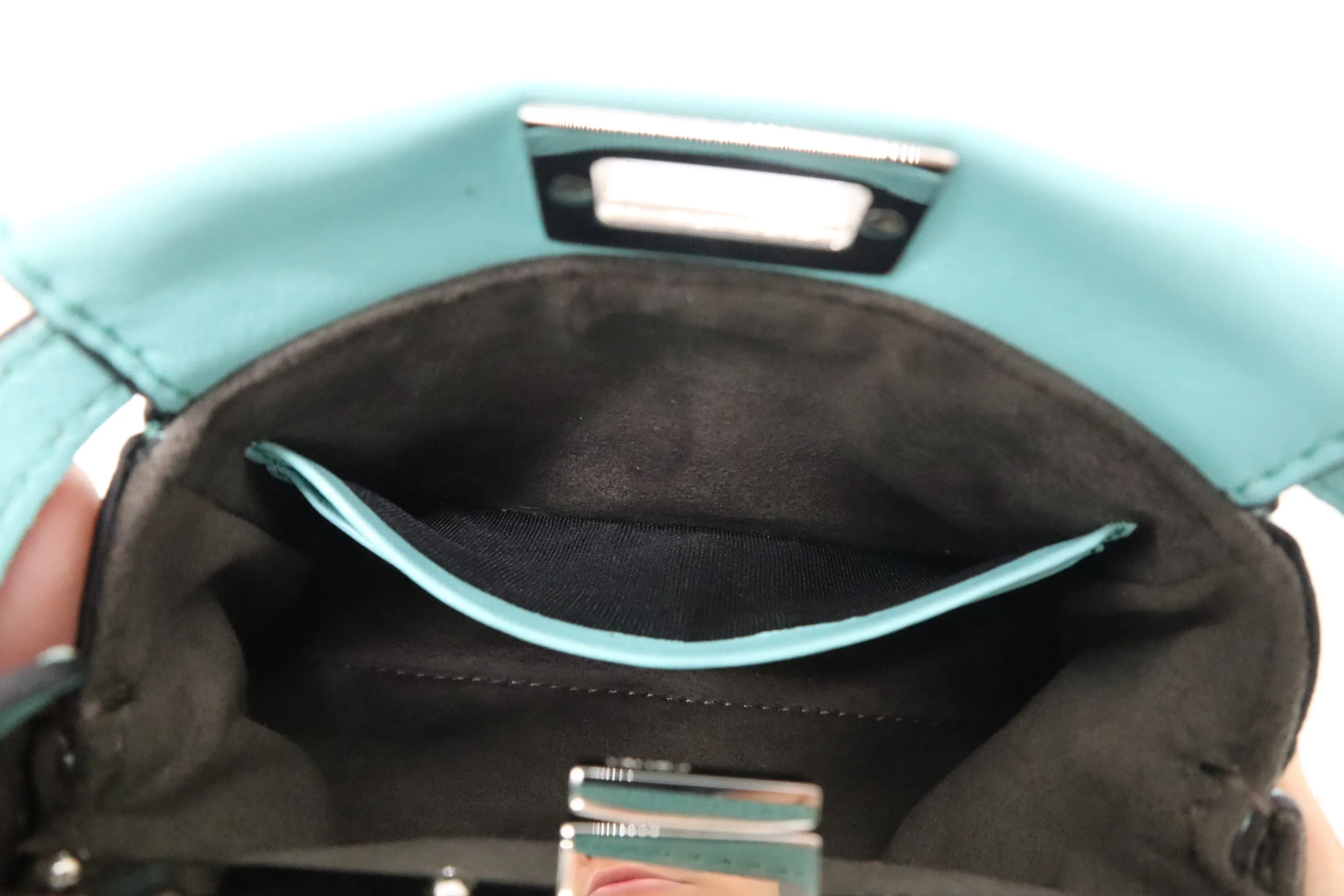 Fendi Mini Peakaboo in Turquoise Leather