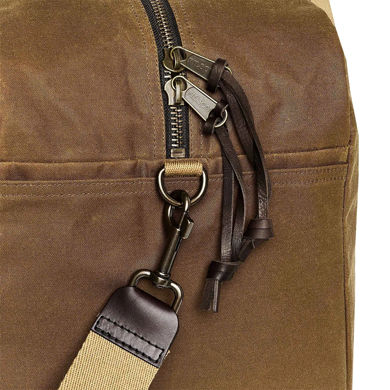 Filson Medium Tin Cloth Duffle Bag Dark Tan