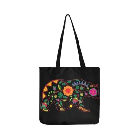 Floral Bear Reusable Shopping Bag (Two sides)