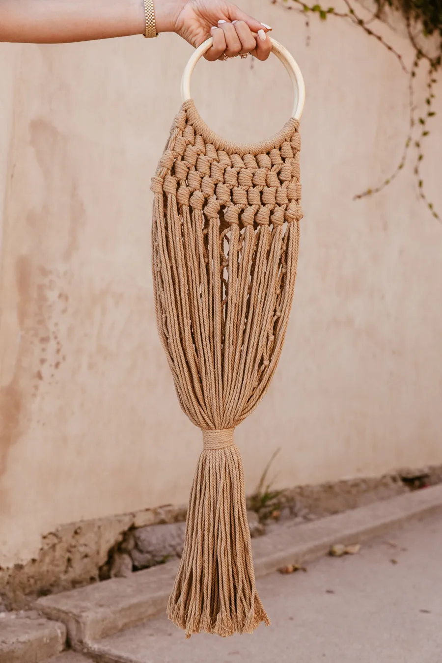 Fringe Rope Bag - Natural