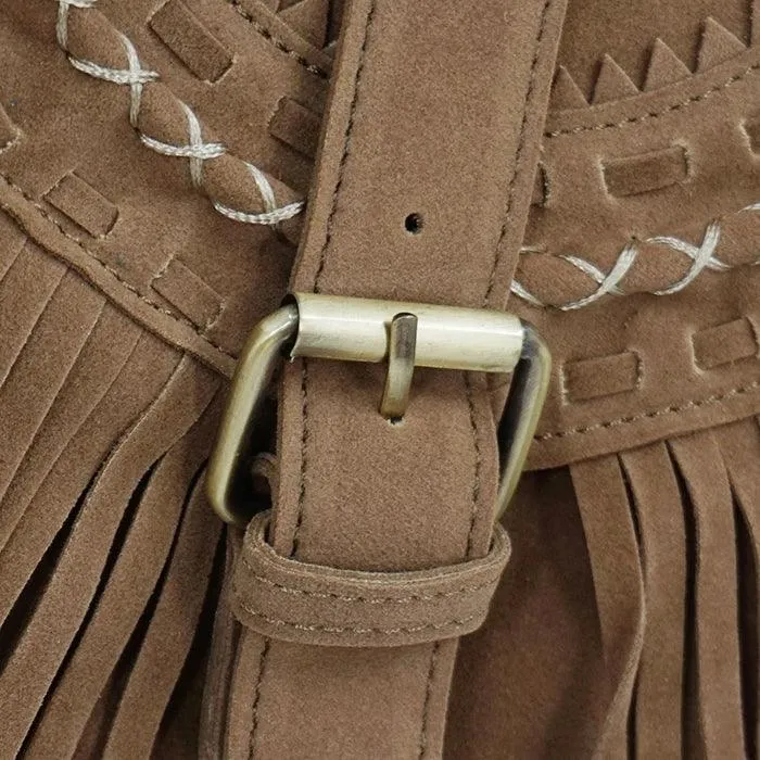 Fringed Messenger Bag Faux Suede Fringe Crossbody Bag