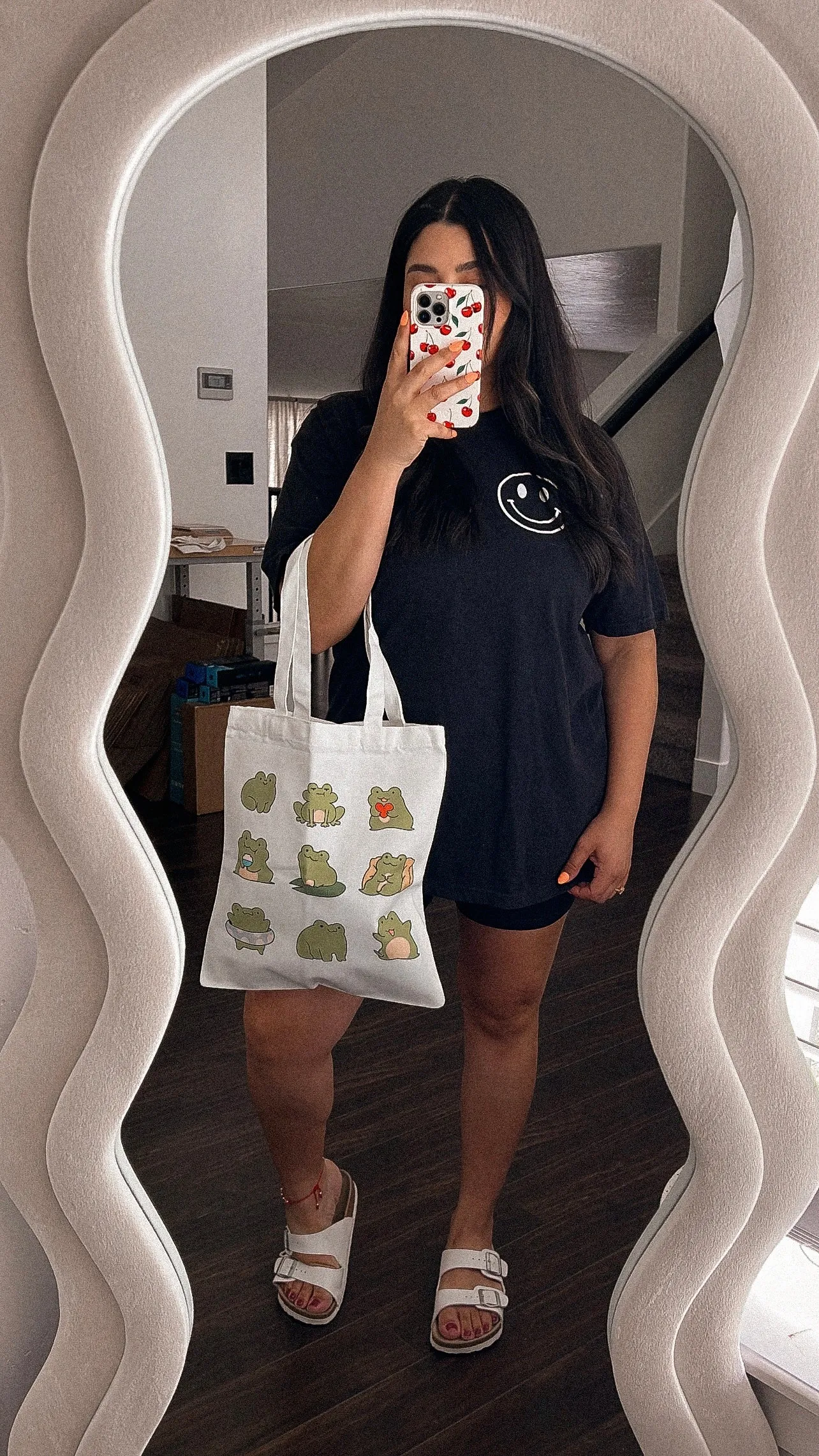 frog tote bag