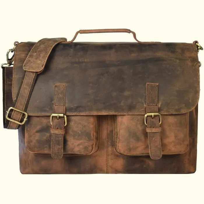 Full Grain Vintage Buffalo Leather Bag