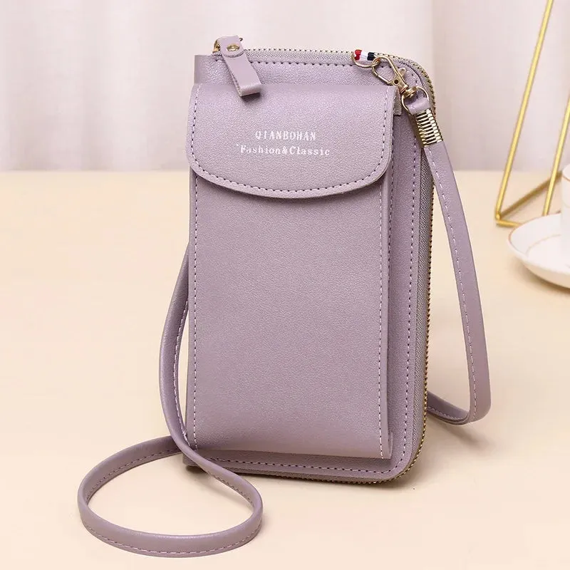 Girl Women Wallet Shoulder Mini Leather Bags Straps Mobile Phone Big Card Holders Wallet Handbag Money Pockets Girls Small Bags