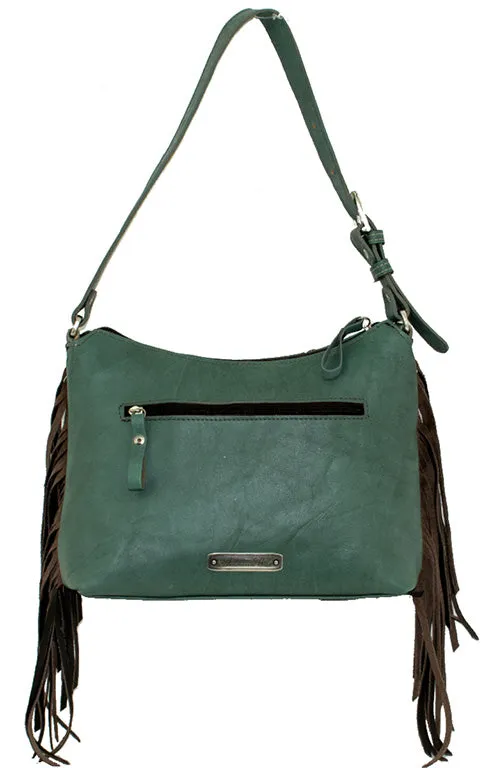 Gypsy Patch Zip Top Shoulder Bag - Turquoise