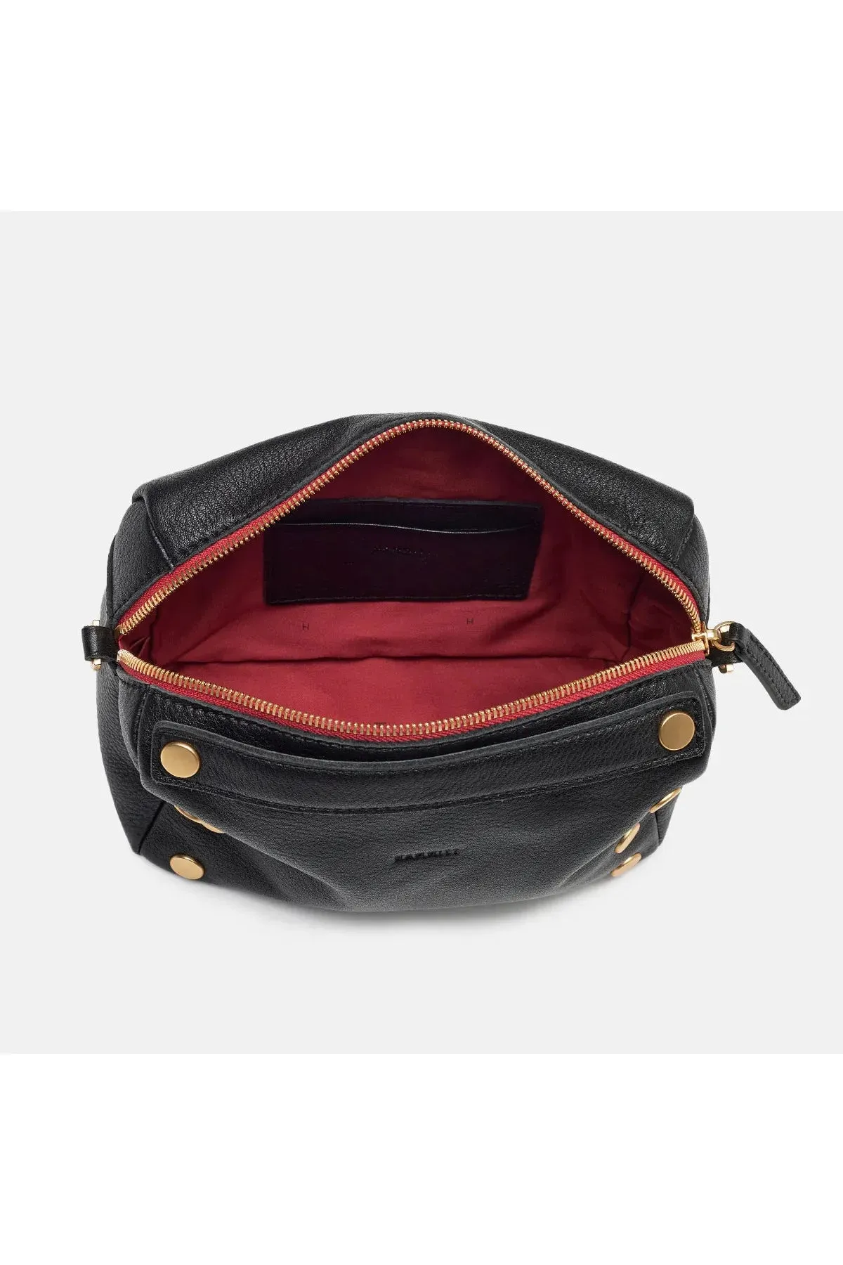 Hammitt Evan Small Crossbody Bag 17164 | Black/Brushed Gold Red Zip