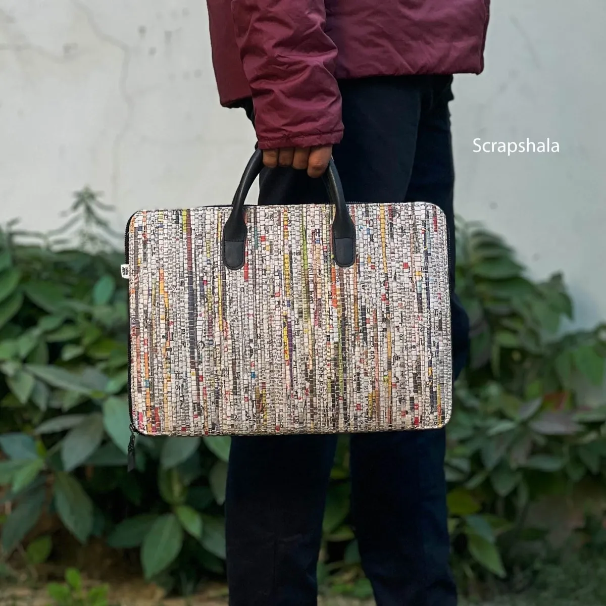 Handloom Textile Minimalist Laptop Bag