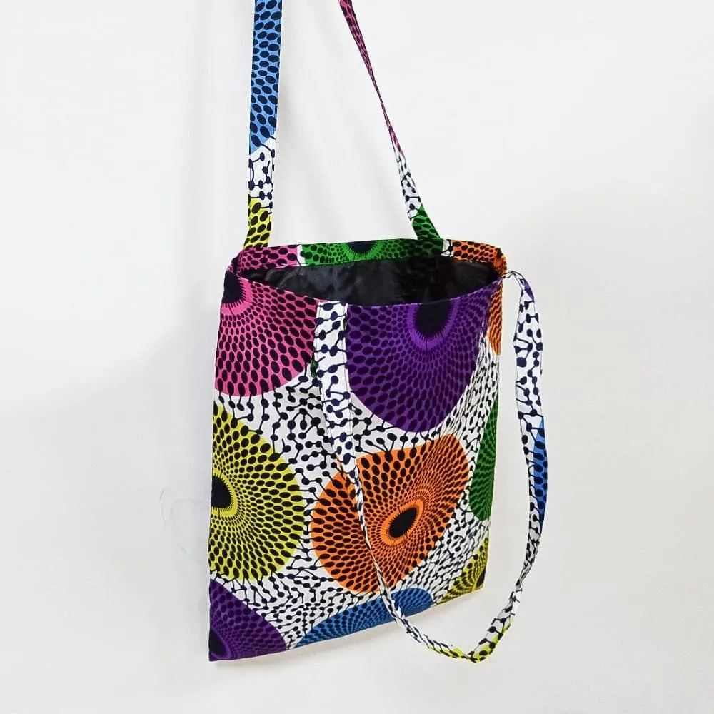 Handmade African Print Ankara Tote Bag | Water Proof Ankara Shopping Bag - Moyo