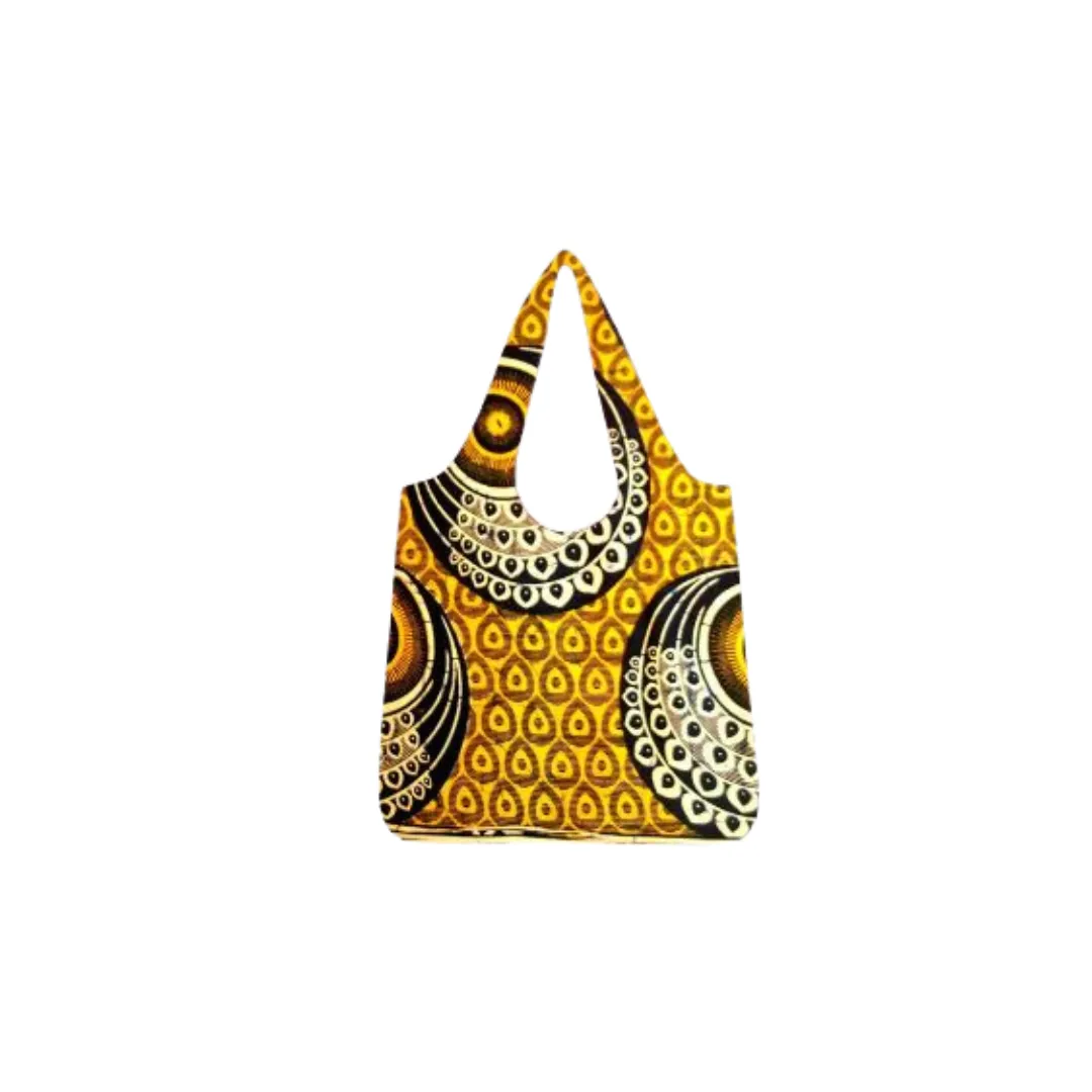 Handmade African Print Ankara Tote Bag | Water Proof Ankara Shopping Bag - Moyo