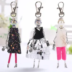 Handmade Party Fashionista Keychain Dolls - Limited Edition