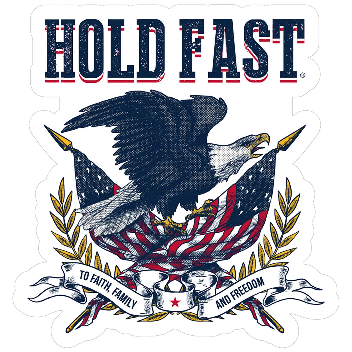 HOLD FAST Sticker Vintage Eagle