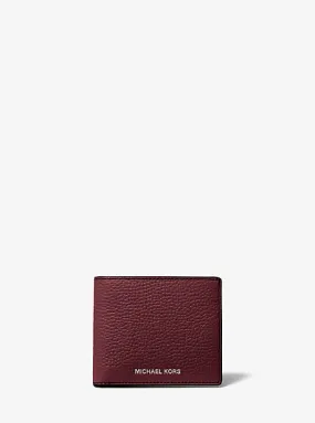 Hudson Pebbled Leather Slim Billfold Wallet