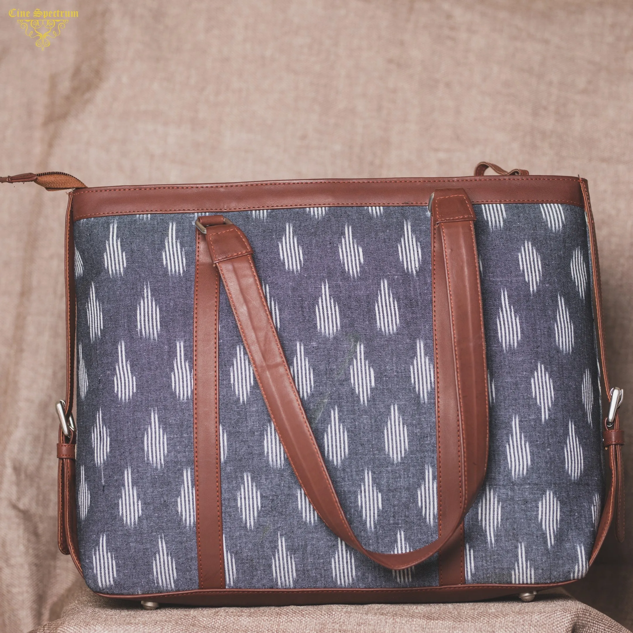 Ikat Striped Grey Women's Office Bag