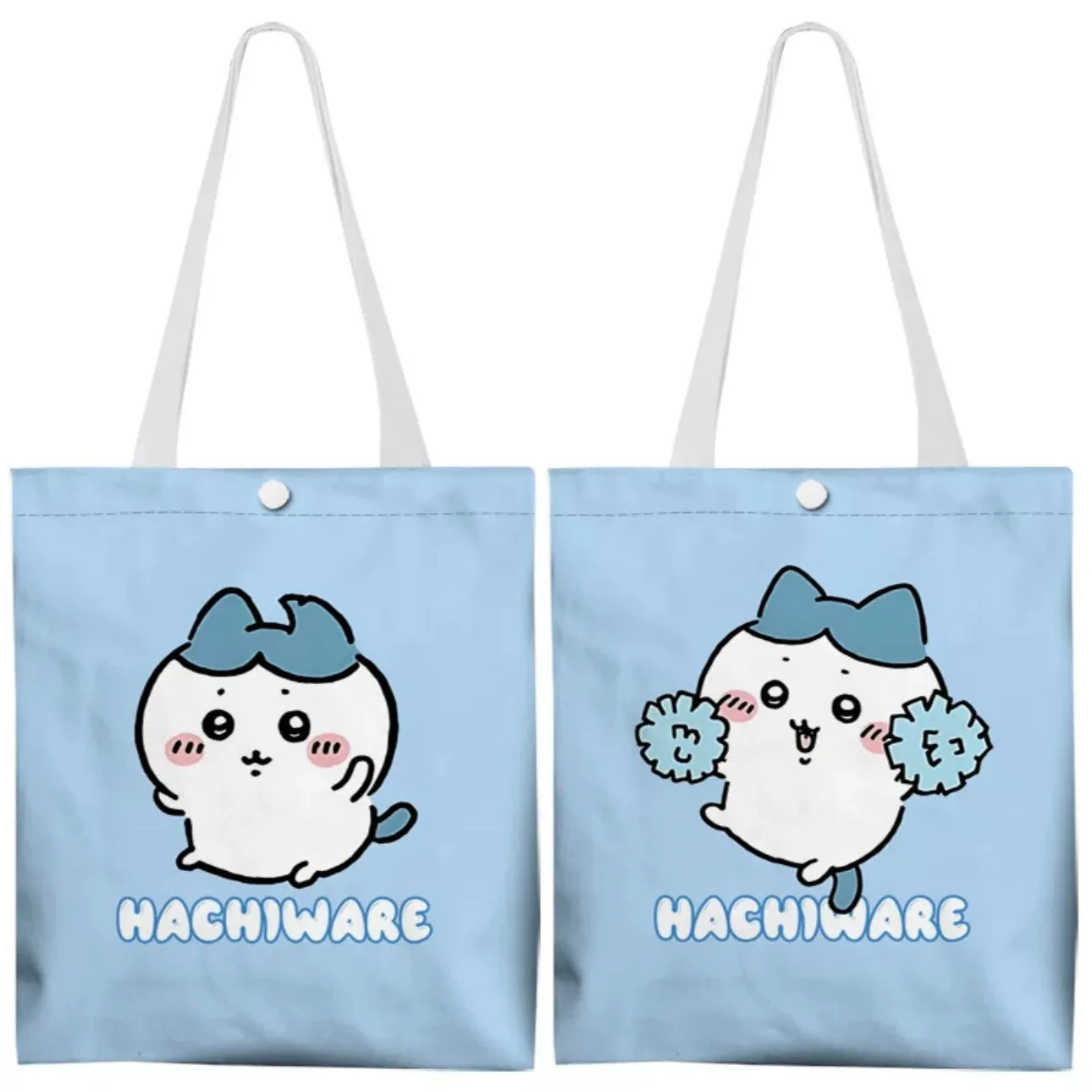 Japanese Cartoon Chiikawa Canvas Tote Bag | ChiiKawa Hachiware Usagi - Shopping Shoulder Tote Bag