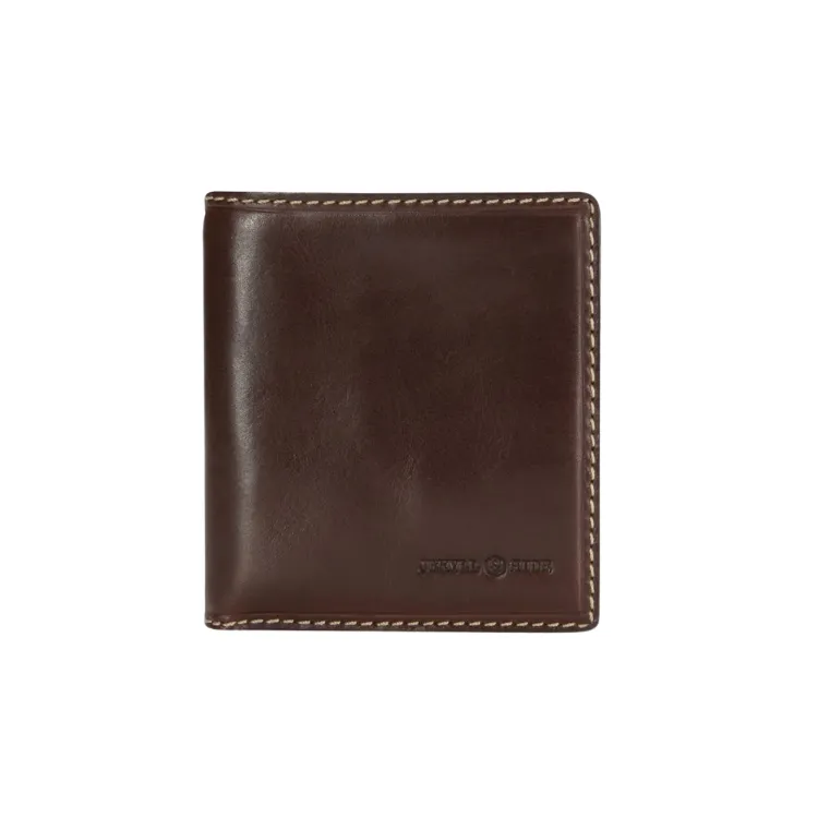 Jekyll & Hide Slim Bifold Card Holder With Coin - Mocha