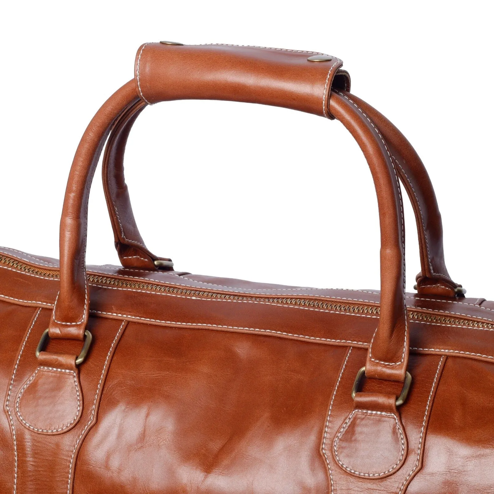 Jet Away Leather Travel Bag