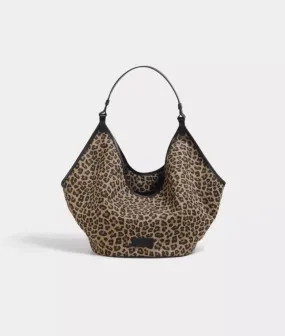 KAIA leopard print tote bag