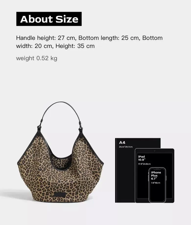 KAIA leopard print tote bag