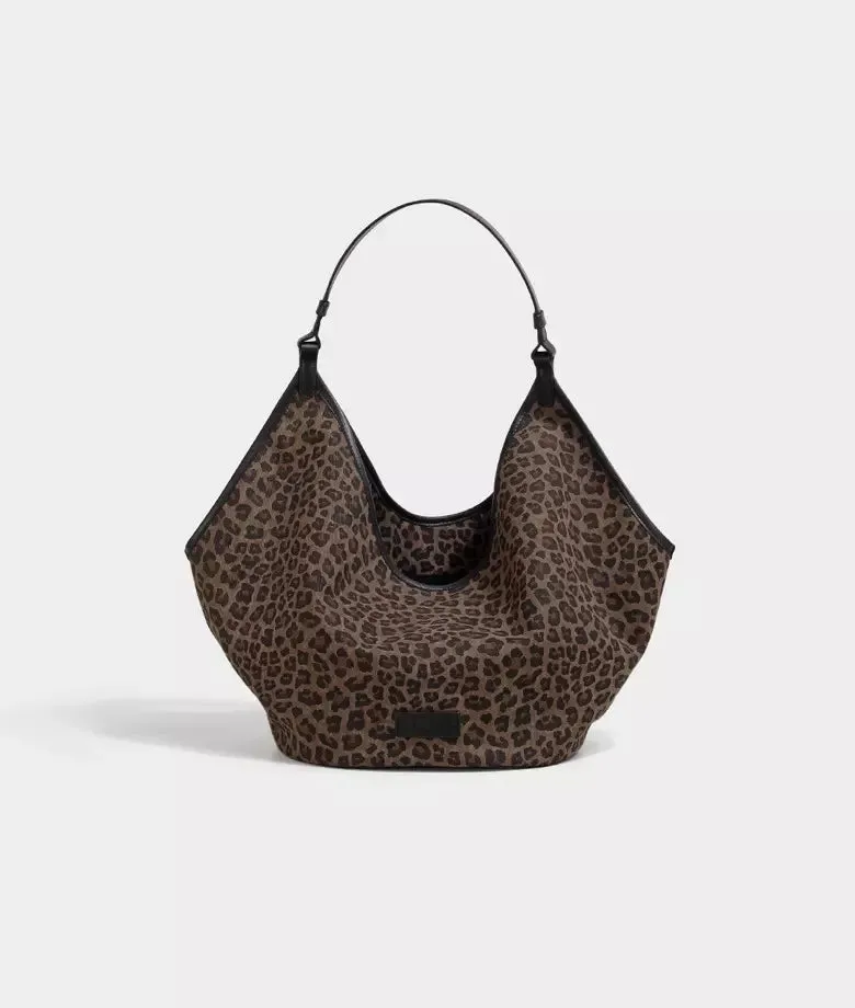 KAIA leopard print tote bag