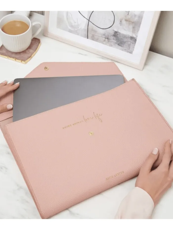 Katie Loxton T ‘Shine Bright Love Life’ Pink Laptop Case KLST181