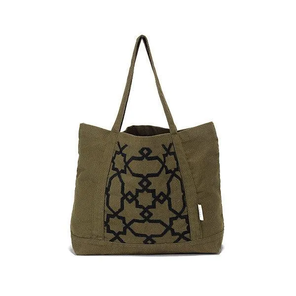 KHAKI CANVAS BAG KOUTUBIA