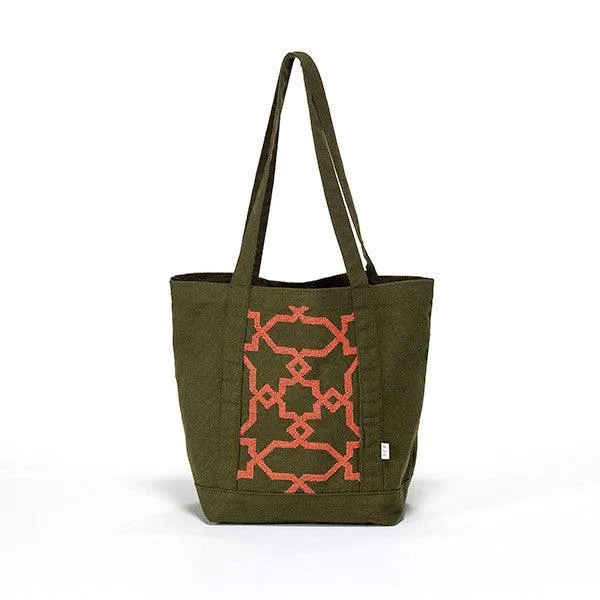 KHAKI CANVAS BAG KOUTUBIA