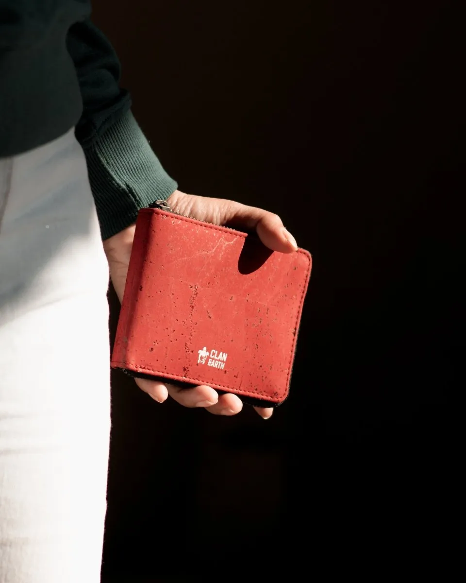 Kiwi Premium Red Cork Unisex Wallet