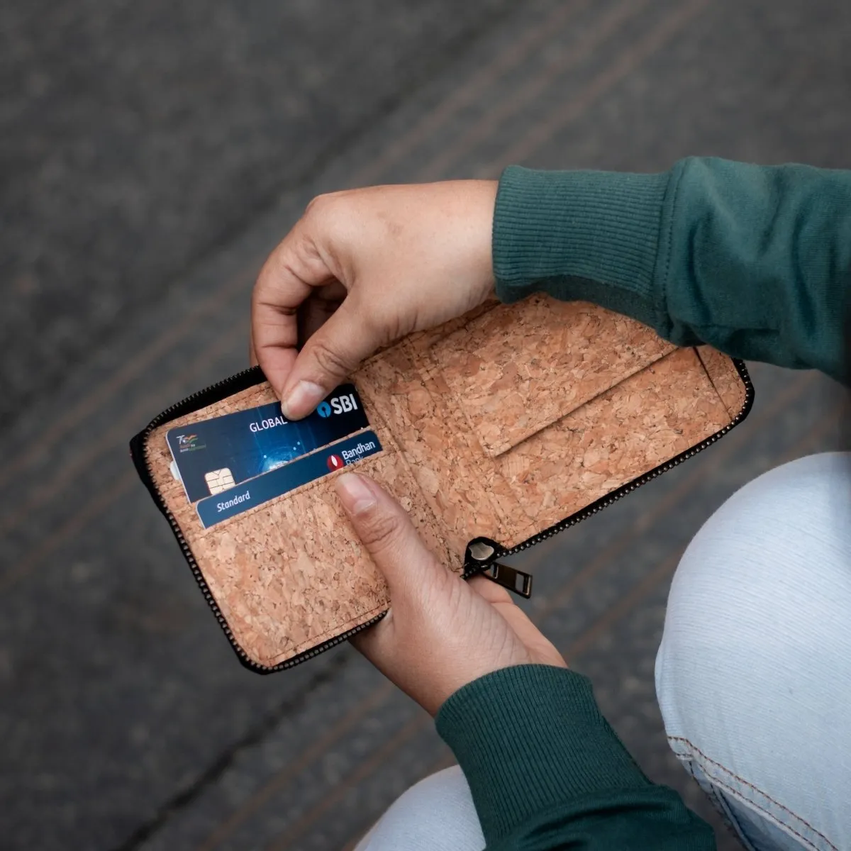 Kiwi Premium Red Cork Unisex Wallet