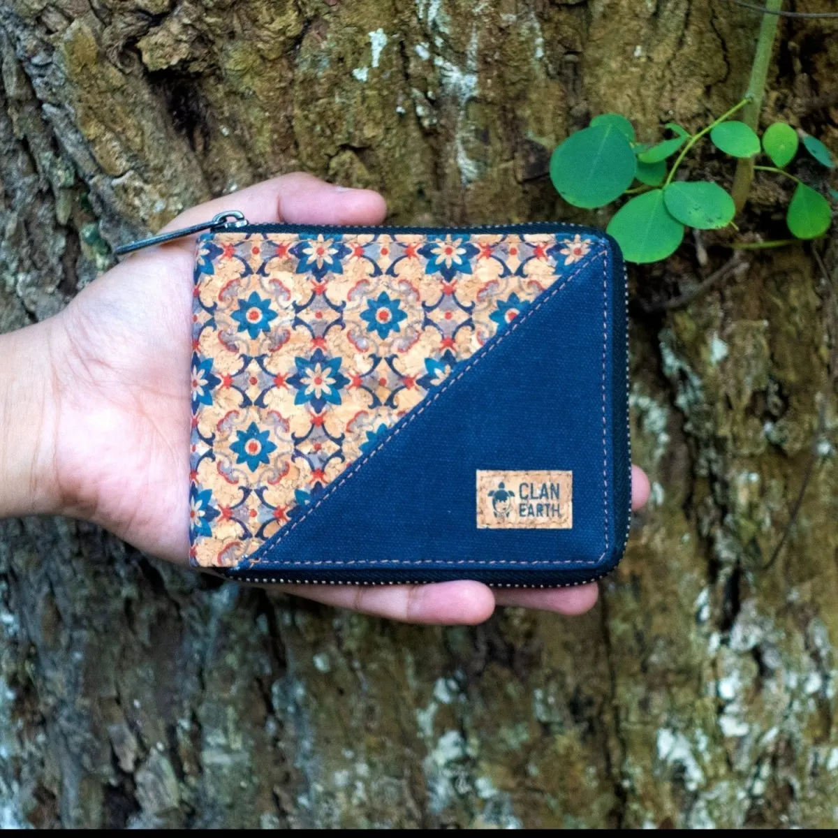 Kiwi Printed Cork wallet