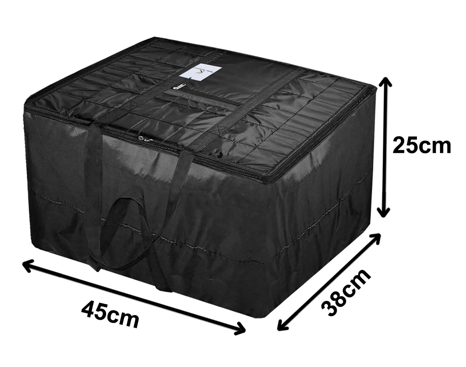 Kuber Industries Small Size Foldable Travel Duffle Bag, Underbed Storage Bag, Wardrobe organizer, Weekender Bag, Overnight Bag, Carry On Bag, Luggage And Sports Duffle Bag (Black)-Pack of 2