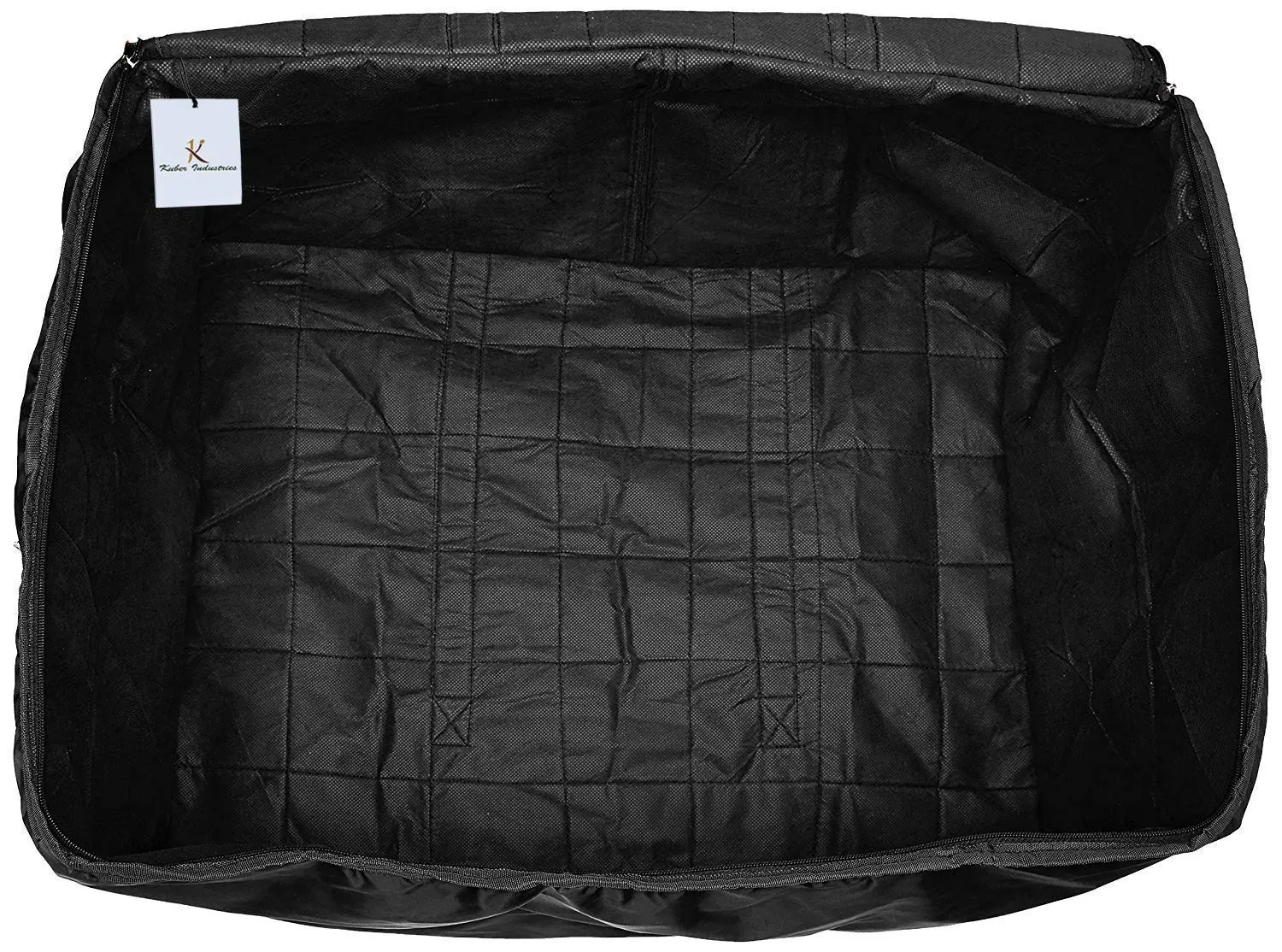 Kuber Industries Small Size Foldable Travel Duffle Bag, Underbed Storage Bag, Wardrobe organizer, Weekender Bag, Overnight Bag, Carry On Bag, Luggage And Sports Duffle Bag (Black)-Pack of 2