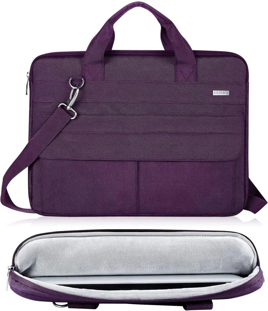 Laptop Carry Case with Shoulder Strap, Purple - For Laptops up to 15.6"