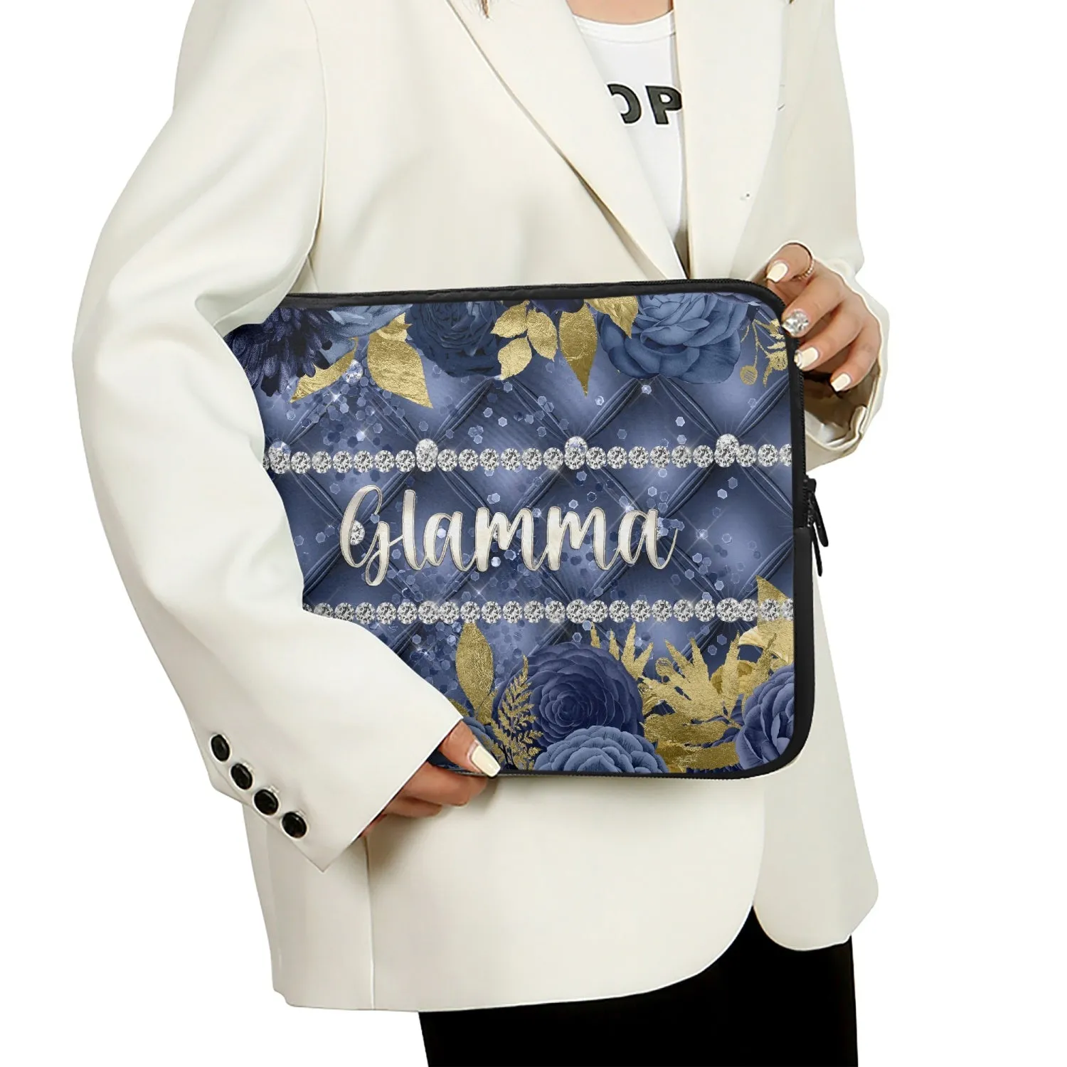 Laptop Sleeve - without handles - Navy Floral - Glamma