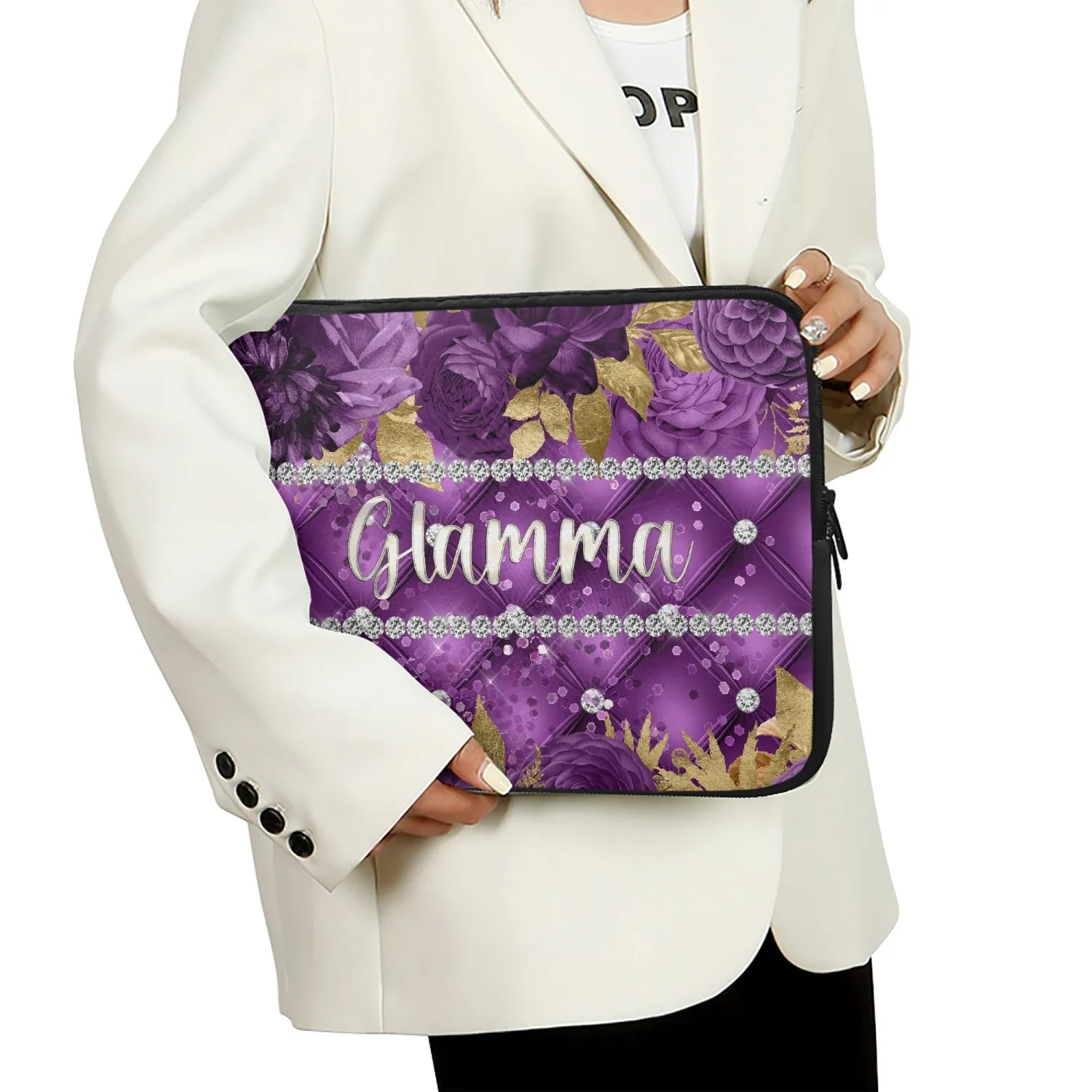 Laptop Sleeve - without handles - Purple Floral - Glamma