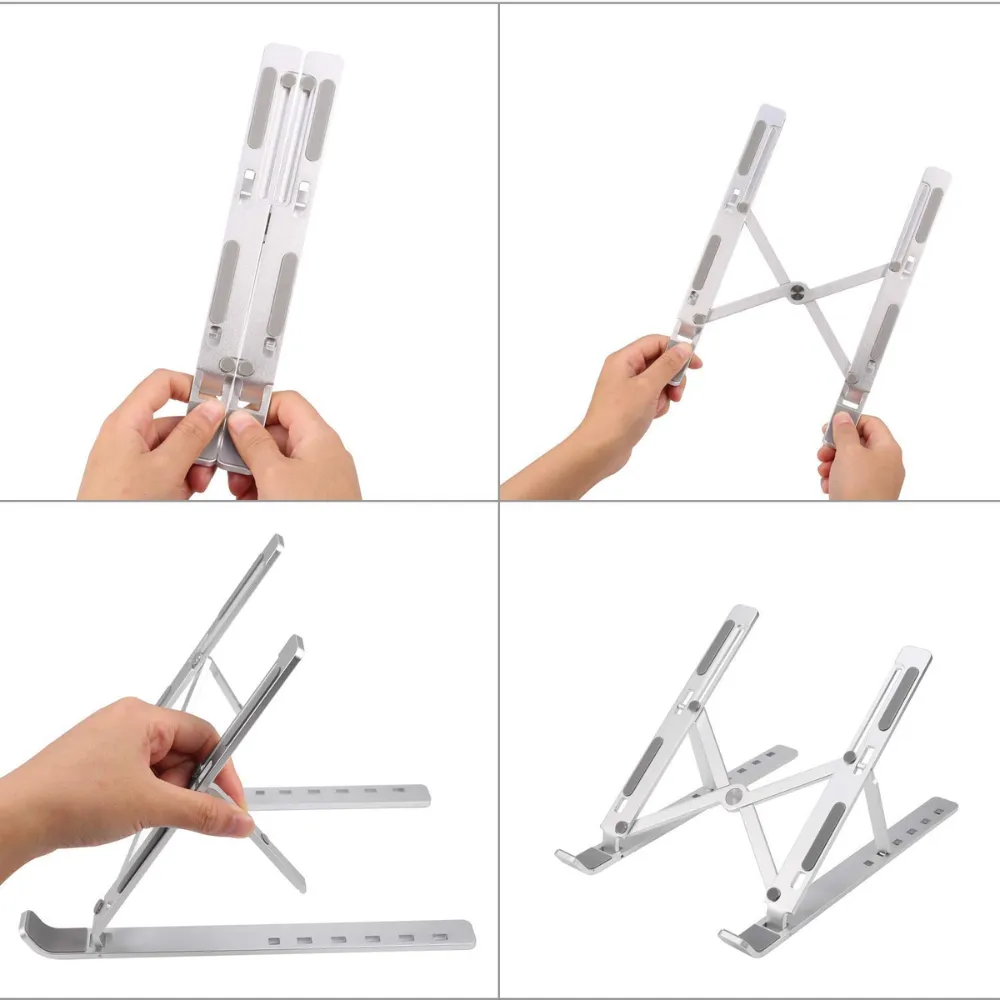 Laptop Stand, 6 Angles Adjustable, Aluminum Foldable Laptop Holder | Compatible with all Laptops