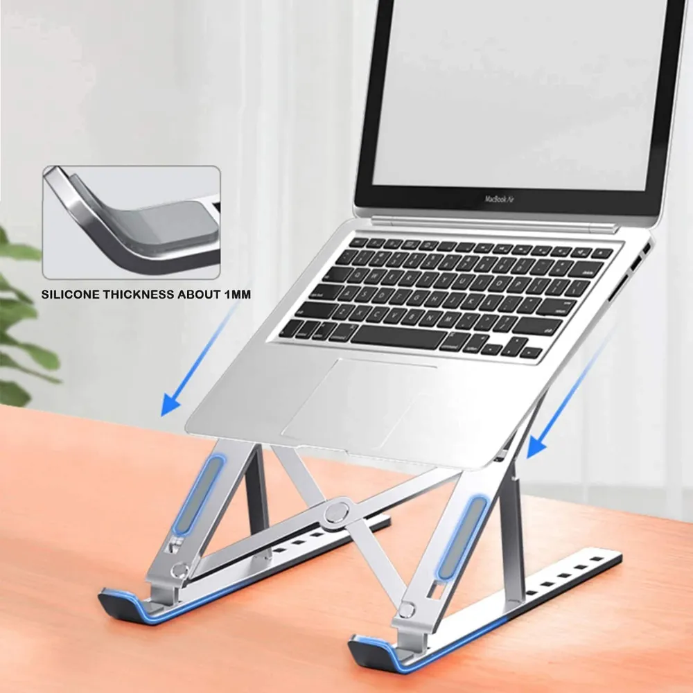 Laptop Stand, 6 Angles Adjustable, Aluminum Foldable Laptop Holder | Compatible with all Laptops